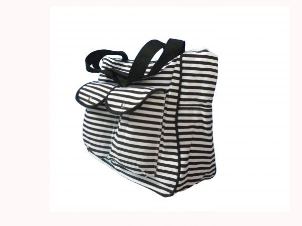 Bolsa listras - PRETA (2 bolsos)